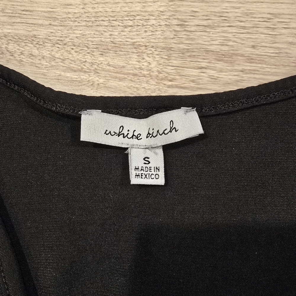 White Birch Women's Romper Sleeveless Wrap Style V-neck Stretch Black Size Small - Picture 7 of 10